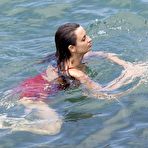 Fourth pic of Penelope Cruz hard nips under red monokini