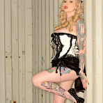 First pic of Sex Previews - Hollie Hatton gorgeous blonde tattooed pinup girl strips down to high heels
