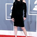 Fourth pic of Pauley Perrette posing in black dress at Grammy Awards