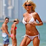 Third pic of Victoria Silvstedt sexy in wet bikini in Miami