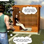 First pic of The hustler and boy-prostitute in the city park: 3D gay story and male anime comics