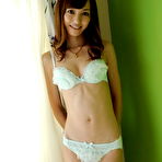 First pic of Beautiful and skinny Japanese av idol Aino Kishi shows her naked body on colorful sofas