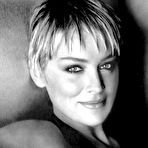 Third pic of Sharon Stone black-&-white sexy posing scans
