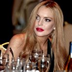 Fourth pic of Lindsay Lohan without bra under night dress