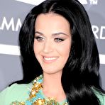 Fourth pic of Katy Perry cleavage in green dress at Grammy