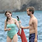 Second pic of Anne Hathaway caught in bikini on the yacht in Italy