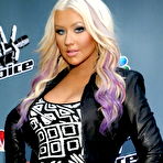 First pic of Christina Aguilera shows slight cleavage at NBC The Voice Press Junket