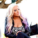 Third pic of Christina Aguilera shows slight cleavage at NBC The Voice Press Junket