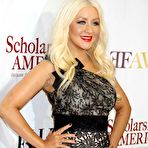 Second pic of Christina Aguilera posing for paparazzi in short dress