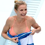 Second pic of Cameron Diaz wearing a bikini poolside