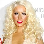 First pic of Christina Aguilera posing at redcarpet in long night dress