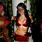 First pic of Tila Tequila deep cleaveg and legs at Halloween party