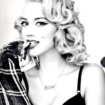 First pic of Amber Heard black-&-white retro style photoshoot