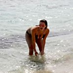Fourth pic of Imogen Thomas seen on the beach while in Italy