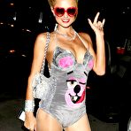 Second pic of Paris Hilton sexy at Playboy Mansion Halloween Party