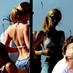 Fourth pic of Paris Hilton hard nipples under white bikini top