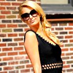 Fourth pic of Paris Hilton arrives at the Late Show