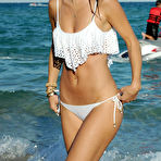 Third pic of Maria Menounos sexy in white bikini on the beach