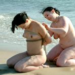 Fourth pic of Lesbian Beach Bondage