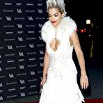 First pic of Rita Ora slight cleavage in night dress