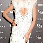 Fourth pic of Rita Ora slight cleavage in night dress