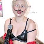 Third pic of Lady Gaga posing in leather lingeries