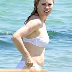 Second pic of Melissa George in slight transparent wet bikini