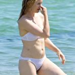 Third pic of Melissa George in slight transparent wet bikini