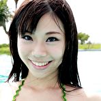 First pic of Fumina Suzuki posing in yellow bikini