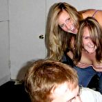 Fourth pic of Trashed Girl Friends: Coed blonde filching her nice tits and posing for the camera