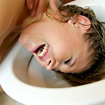 Second pic of Samantha Ray dips head in bowl before cocksucking