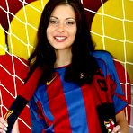 First pic of Evelyn Lory shows her Barcelona spirit