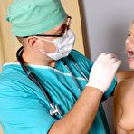 Second pic of Naked Kristina at female gyno exam video