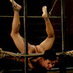 Fourth pic of Bound Gods - Pair of gay master and sex slave bondage sex with rough mouth and ass fuck