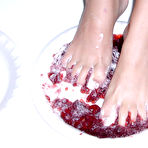 Third pic of Messy Feet Play - foot fetish with sexy feet in food