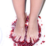 Fourth pic of Messy Feet Play - foot fetish with sexy feet in food