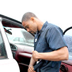 Second pic of Big Black Dick Mechanic Masturbating in the Junkyard