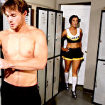 First pic of porn star Dylan Ryder fucks the quarterback in the locker room!