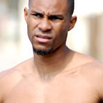 Fourth pic of Big Dick Black Muscular Porn Actor CJ Wright stripping in public