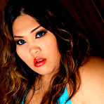 First pic of Asian BBW Cassie in blue bra and panties