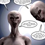 Fourth pic of Alien sex attack 3D comics and fetish anime xxx cartoons about bizarre BDSM sex experiments and mystic porn rituals of newcomers on pussy of young german skinny blonde maid