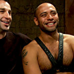First pic of Bound Gods - Gorgeous gay stud in white underwear spanked and abused in bdsm rough sex near cage moaning