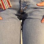 Third pic of Ineed2pee female desperation - wetting tight jeans and spandex - pissing pants and panties only at ineed2pee