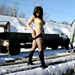 First pic of Dirty Public Nudity. Naked in the snow.