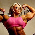 Second pic of Female Bodybuilder gets over excited at the gym