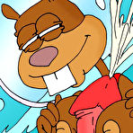 Fourth pic of Filthy Sandy Cheeks poses naked and gets played with [ Cartoon Valley ]
