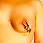 Second pic of Crystel Leis Tit Torture - Blonde Fetish Pornstar in BDSM