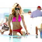 Third pic of AnnaLynne McCord in pink bikini poolside paparazzi shots