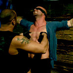 First pic of Bound Gods - Strong gays showing muscles in underground rope bondage sex and body torturing