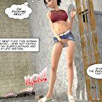 Fourth pic of Schoolgirls in sex prison: 3d anime fetish comics about teen brunette babe Kendra discover a dark BDSM bondage world of jail for young offenders: voyeur masturbation or hardcore of big tits in pantyhose and cop uniform